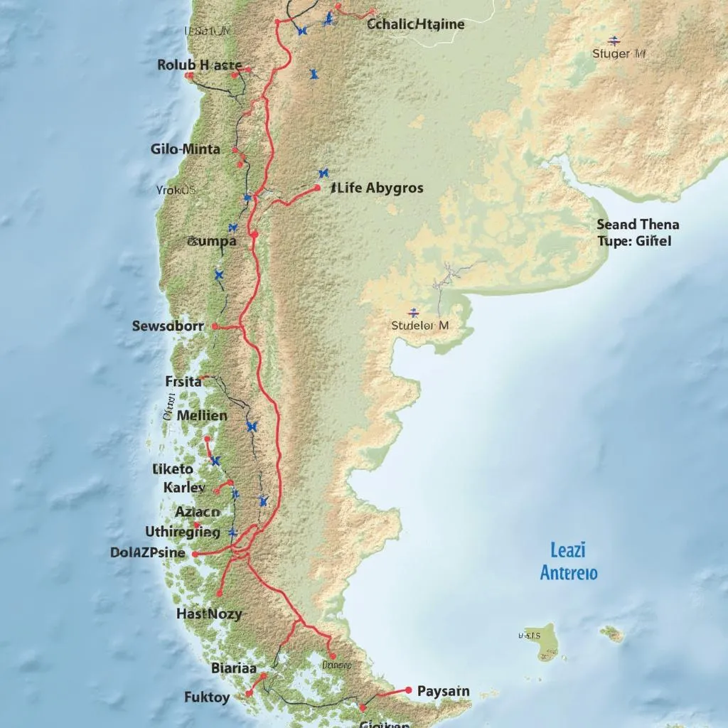Mapa de rutas ciclistas